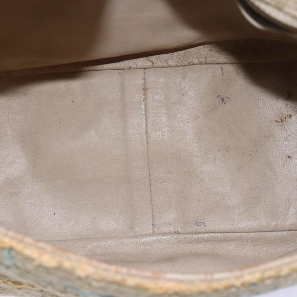 CHANEL Shoulder Bag Tweed Leather Beige CC Auth 77795 - Picture 9 of 16